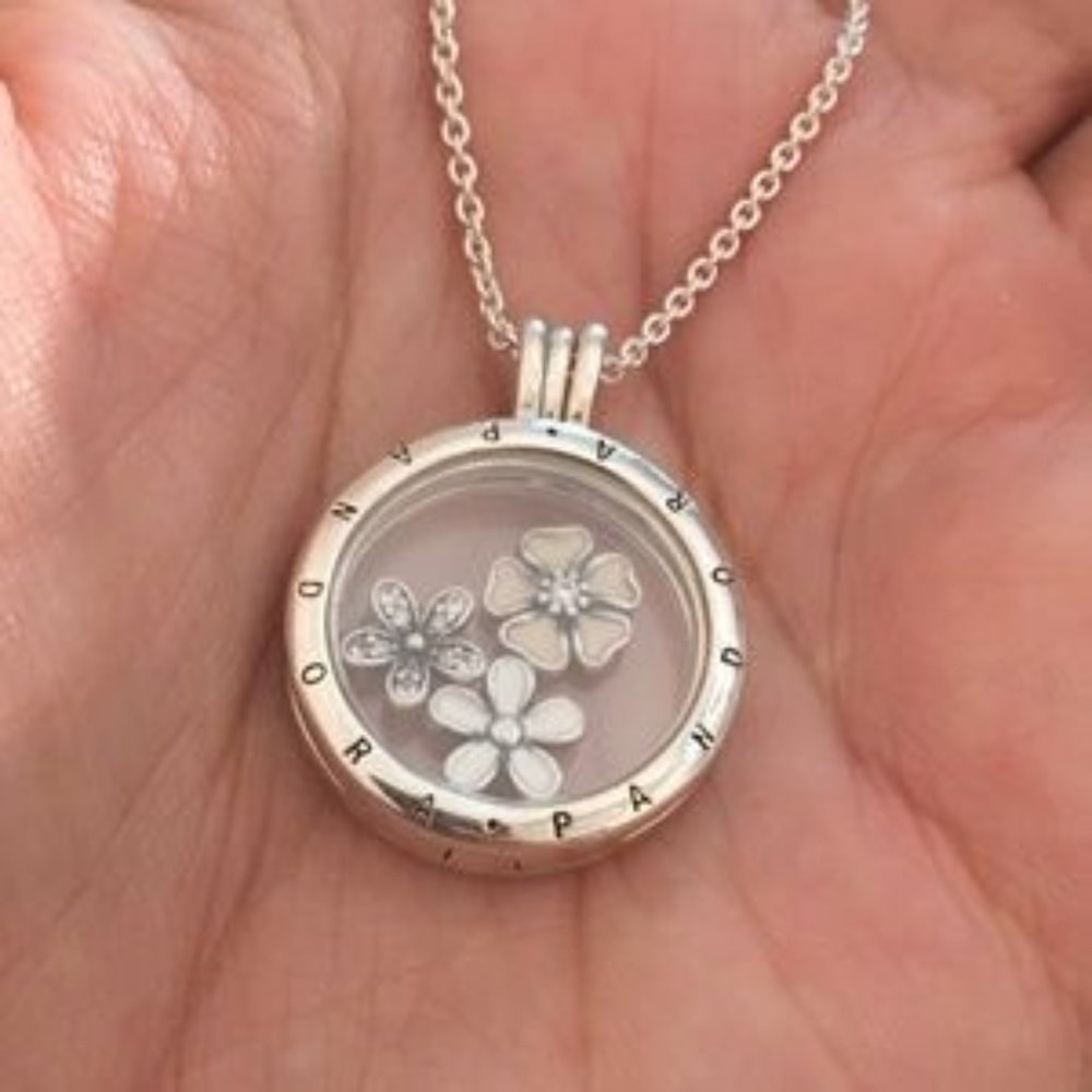 Authentic Pandora Medium Floating Locket Necklace